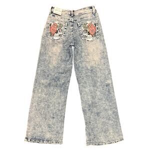 NWT Telepatía Mid-Rise, Wide-Leg Denim Stretch Embellished Jeans Women’s 9/29